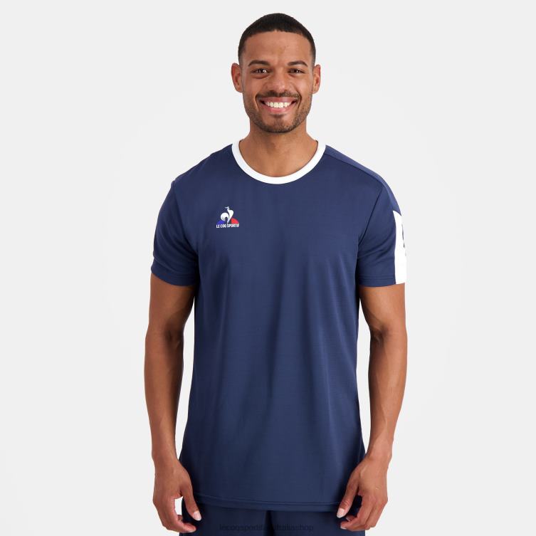 Clothing HVDBF187 Men Le Coq Sportif T-Shirt Blue