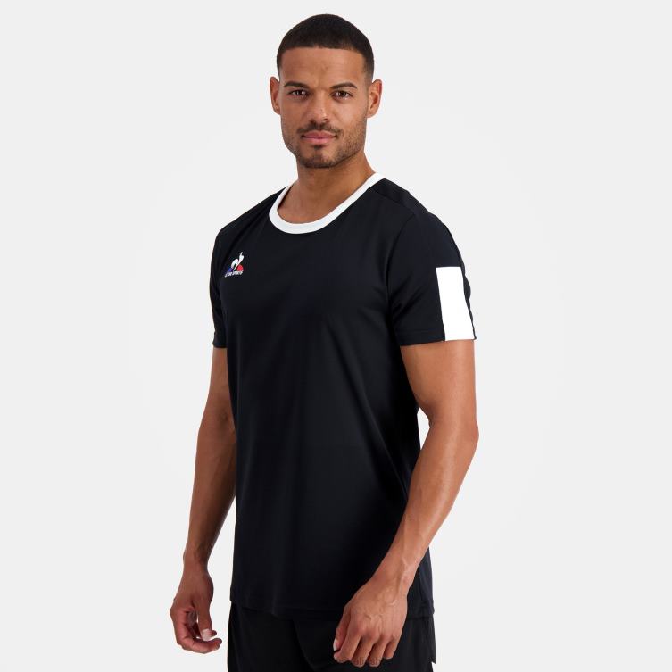 Clothing HVDBF188 Men Le Coq Sportif T-Shirt Black
