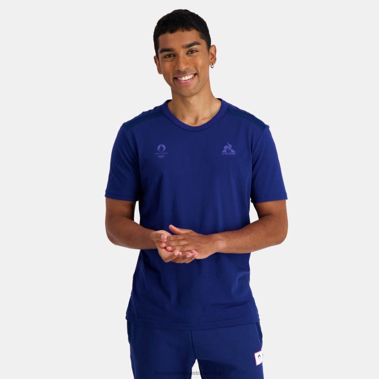 Clothing HVDBF203 Men Le Coq Sportif T-Shirt Blue