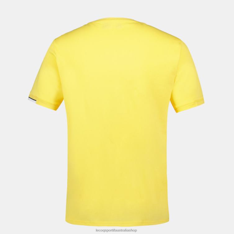 Clothing HVDBF211 Men Le Coq Sportif T-Shirt Yellow