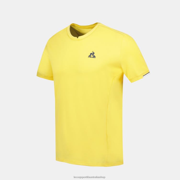 Clothing HVDBF211 Men Le Coq Sportif T-Shirt Yellow