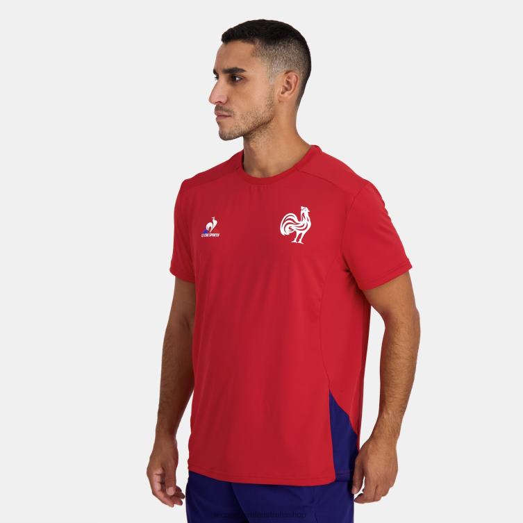 Clothing HVDBF213 Men Le Coq Sportif T-Shirt Red
