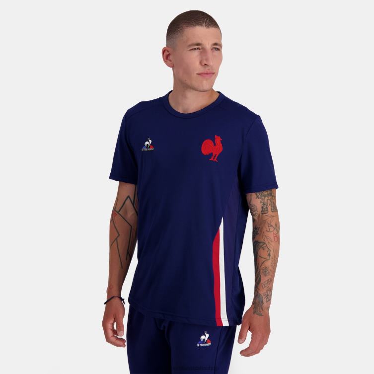 Clothing HVDBF216 Men Le Coq Sportif T-Shirt Blue