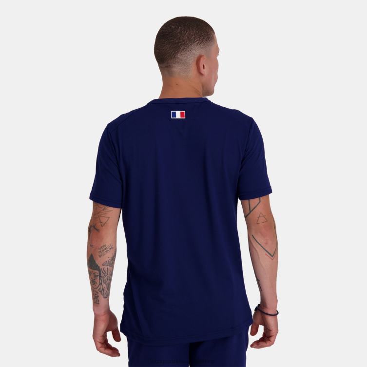 Clothing HVDBF216 Men Le Coq Sportif T-Shirt Blue