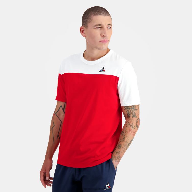 Clothing HVDBF446 Men Le Coq Sportif T-Shirt Red