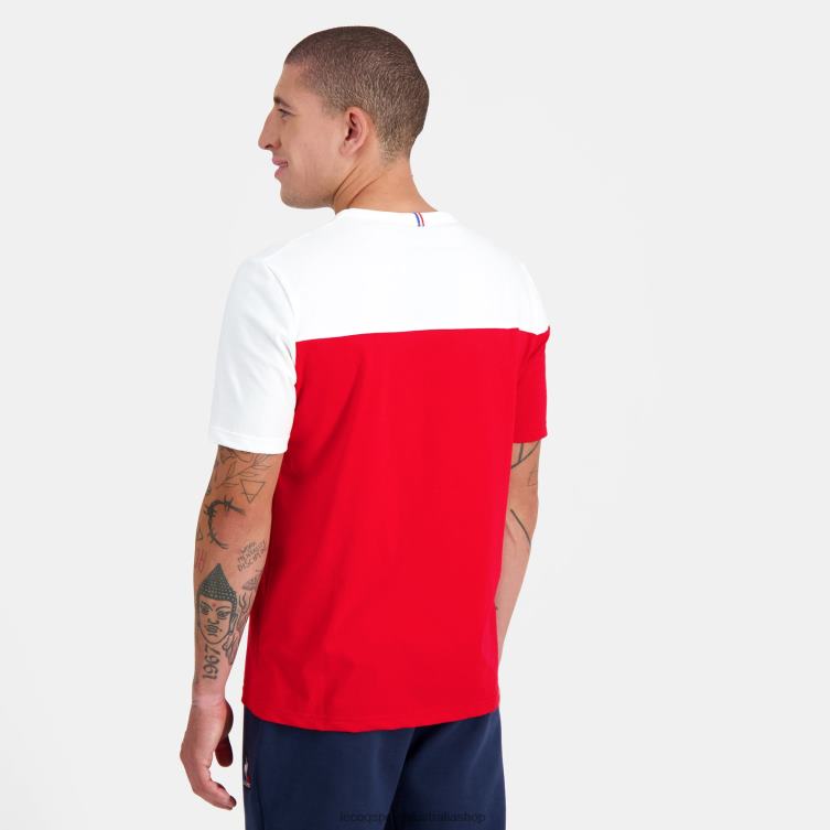 Clothing HVDBF446 Men Le Coq Sportif T-Shirt Red