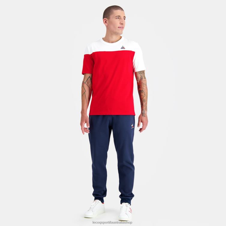 Clothing HVDBF446 Men Le Coq Sportif T-Shirt Red