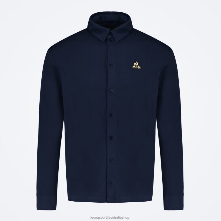 Clothing HVDBF460 Men Le Coq Sportif Shirt Blue