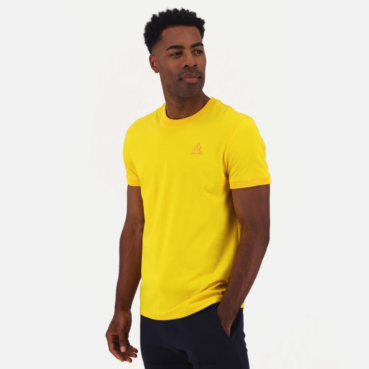 Clothing HVDBF465 Men Le Coq Sportif T-Shirt Yellow
