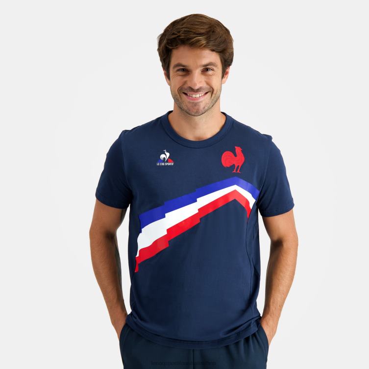 Clothing HVDBF471 Men Le Coq Sportif T-Shirt Blue