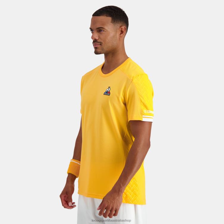 Clothing HVDBF478 Men Le Coq Sportif T-Shirt Orange