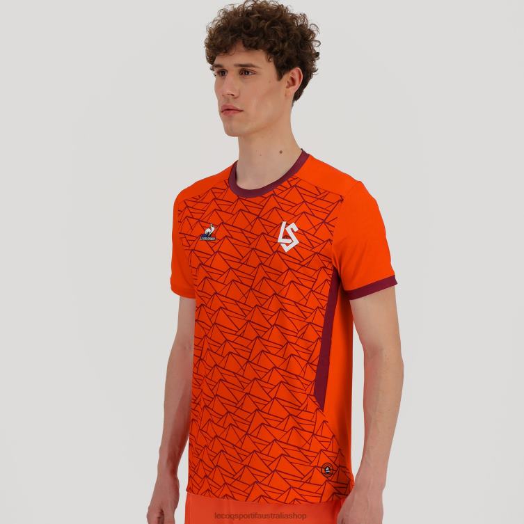 Clothing HVDBF479 Men Le Coq Sportif Jersey Orange