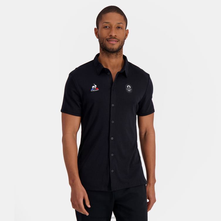Clothing HVDBF488 Men Le Coq Sportif T-Shirt Black
