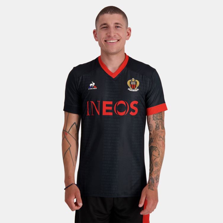 Clothing HVDBF702 Men Le Coq Sportif Jersey Black