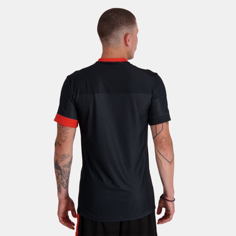 Clothing HVDBF702 Men Le Coq Sportif Jersey Black
