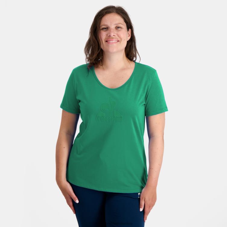 Clothing HVDBF347 Women Le Coq Sportif T-Shirt Green