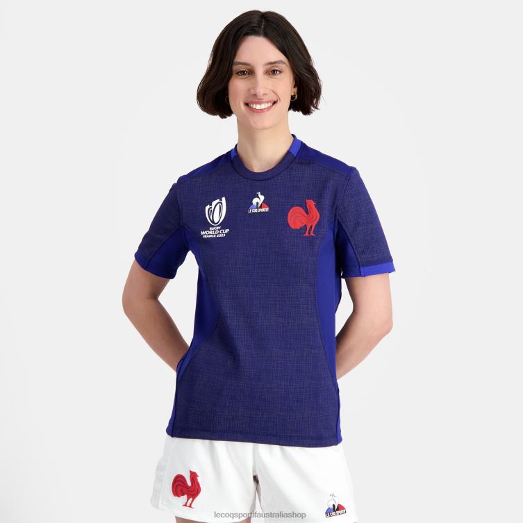 Clothing HVDBF349 Women Le Coq Sportif Replica Jersey Xv De France - Rugby World Cup 2023 Blue