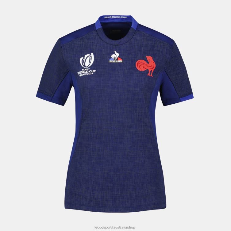 Clothing HVDBF349 Women Le Coq Sportif Replica Jersey Xv De France - Rugby World Cup 2023 Blue