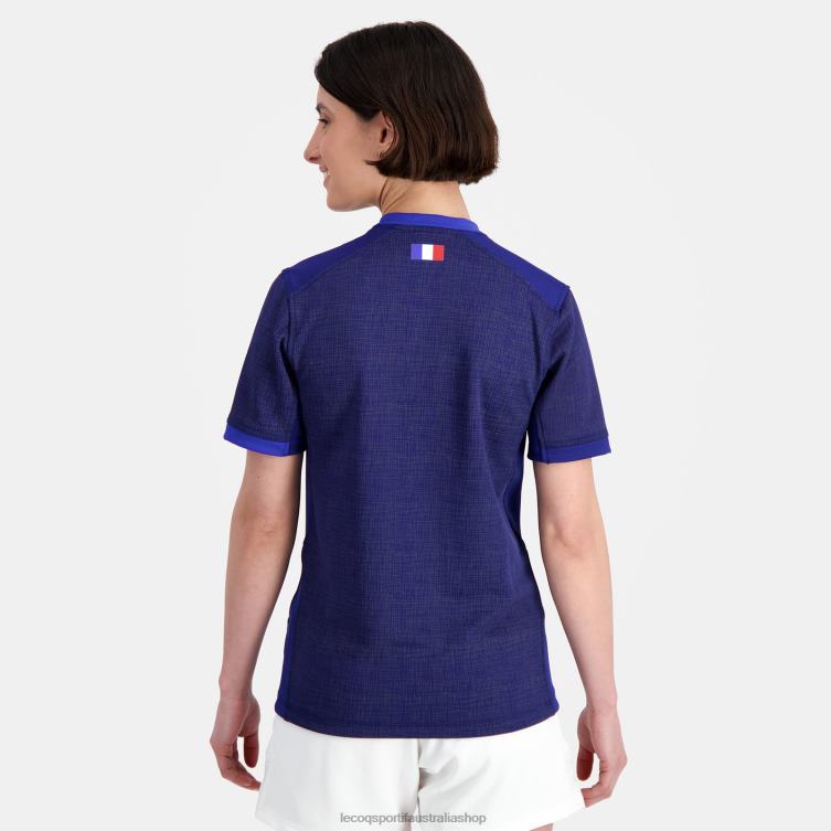 Clothing HVDBF349 Women Le Coq Sportif Replica Jersey Xv De France - Rugby World Cup 2023 Blue