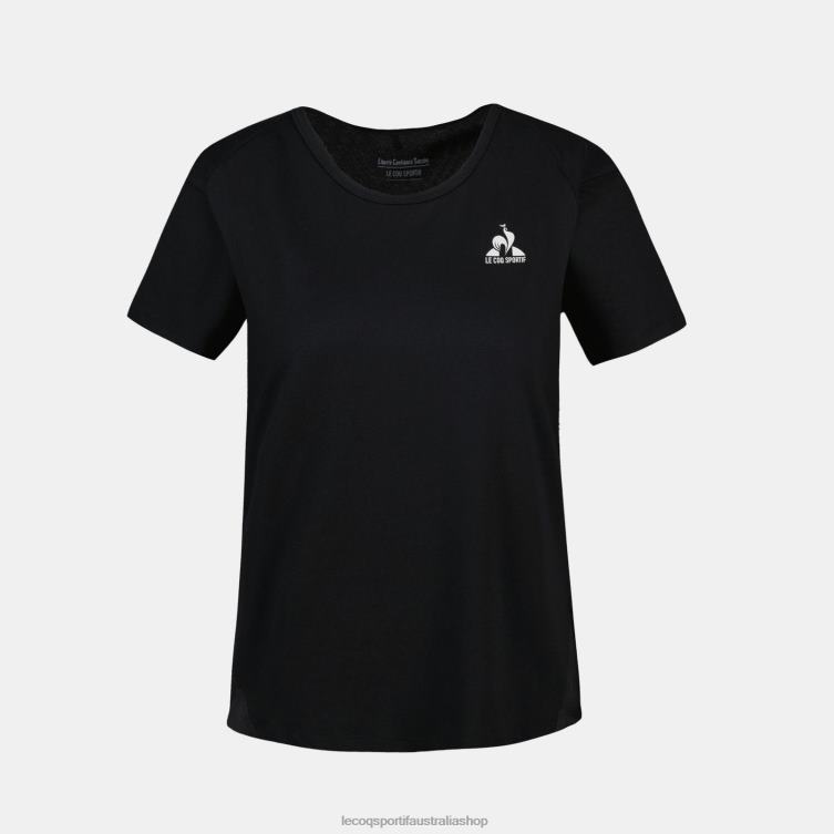 Clothing HVDBF354 Women Le Coq Sportif T-Shirt Black