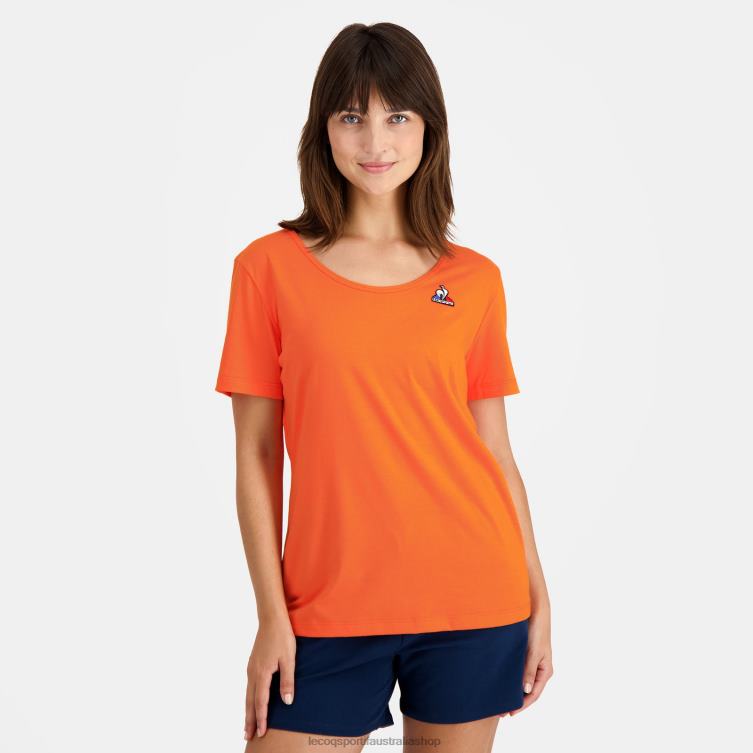 Clothing HVDBF593 Women Le Coq Sportif T-Shirt Orange