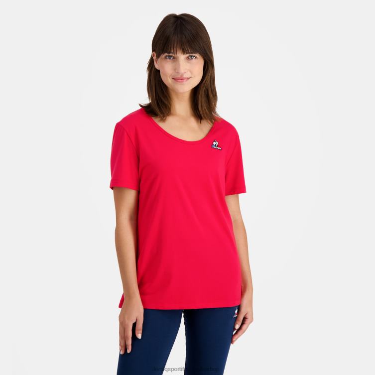 Clothing HVDBF596 Women Le Coq Sportif T-Shirt Red