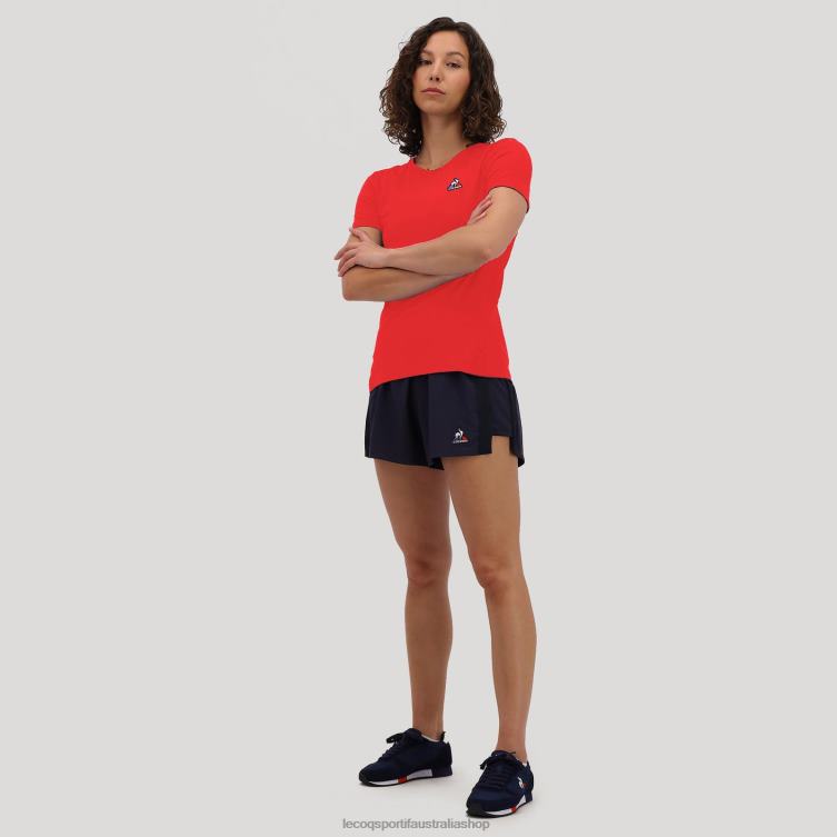 Clothing HVDBF600 Women Le Coq Sportif T-Shirt Red