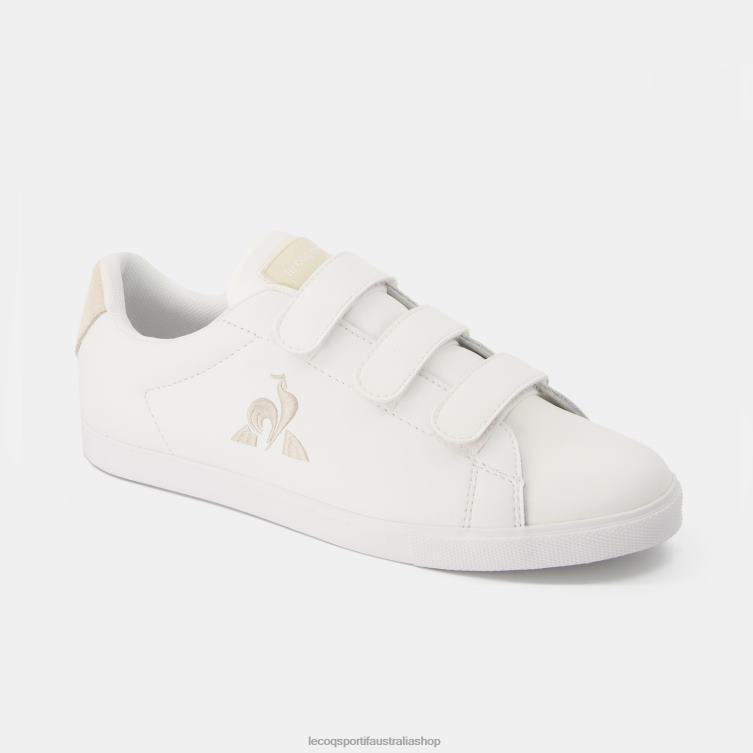 Shoes HVDBF371 Women Le Coq Sportif Shoe Elsa Velcros Premium White