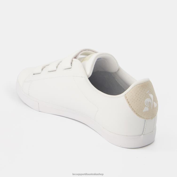 Shoes HVDBF371 Women Le Coq Sportif Shoe Elsa Velcros Premium White