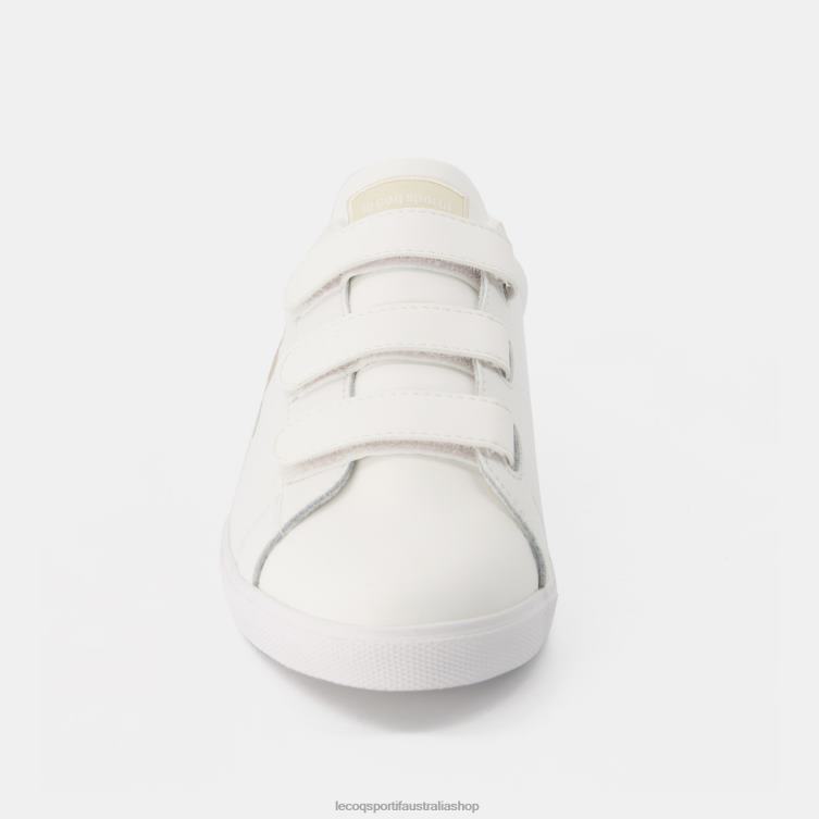 Shoes HVDBF371 Women Le Coq Sportif Shoe Elsa Velcros Premium White